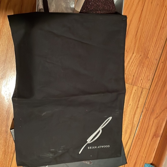 👠"There's No Place Like Home!" Brian Atwood Bambola Fuschia Sparkle Peeptoe Sz 9 - Picture 14 of 16